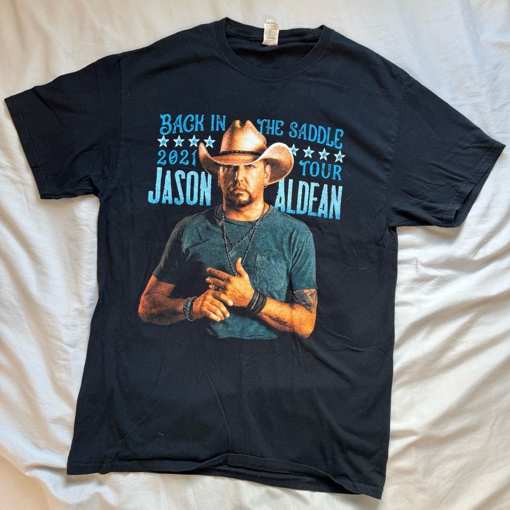 Jason Aldean 2021 Back In The Saddle Tour Merch Tshirt